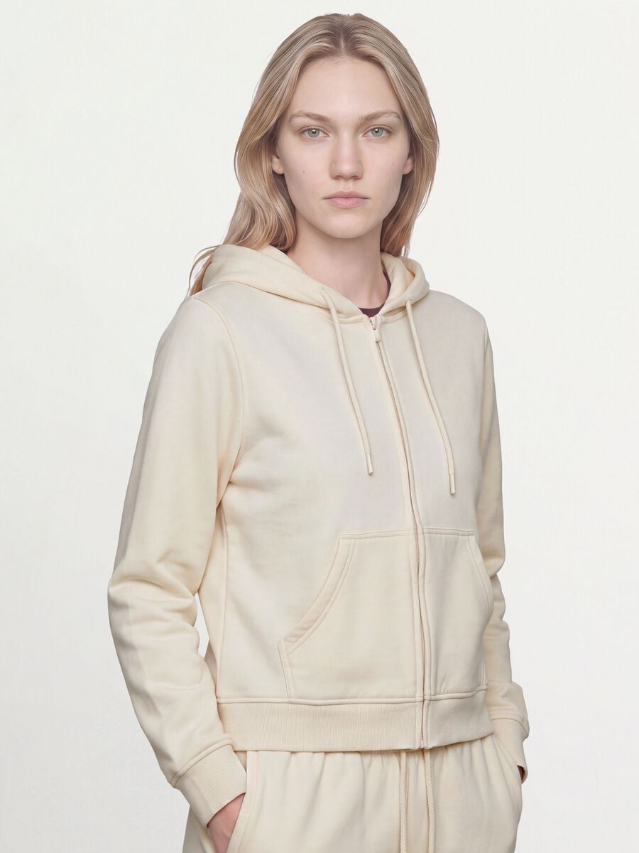 White cotton-blend regular-fit hoodie_1
