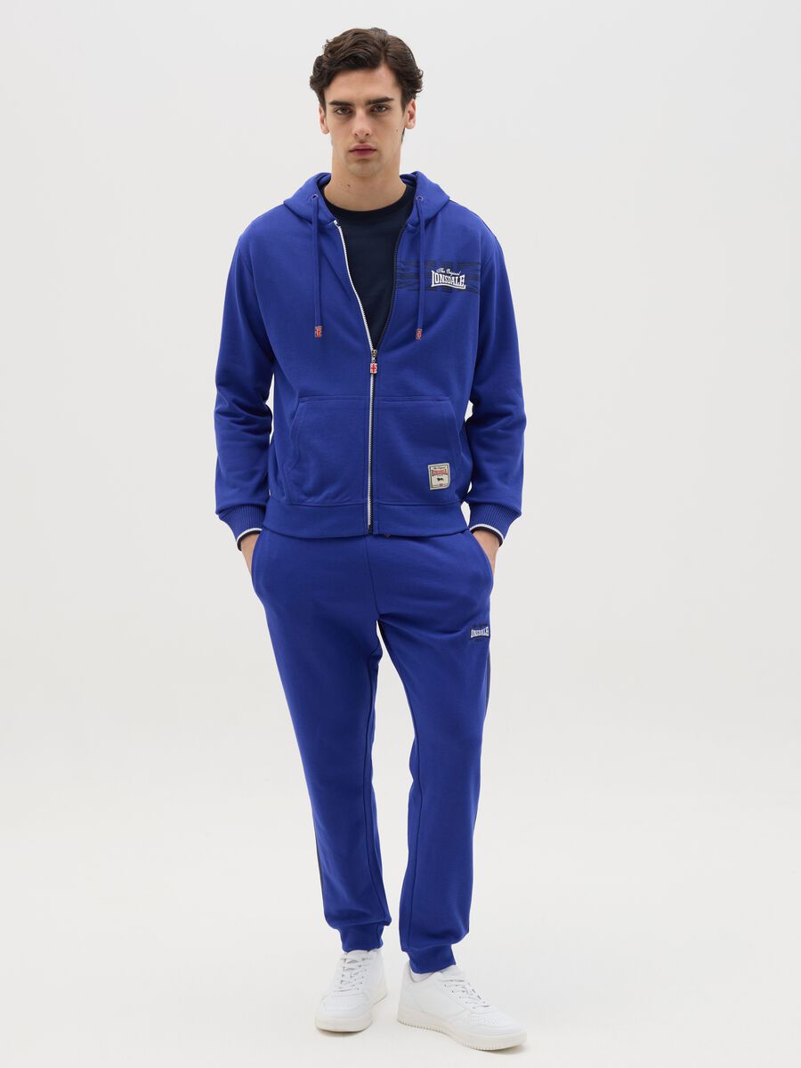 Blue full-zip sweatshirt with hood_1