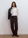 Blusa bianca in misto cotone con pizzo floreale slim fit_1