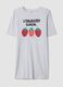 Grey stretch cotton nightshirt regular fit with strawberries_4