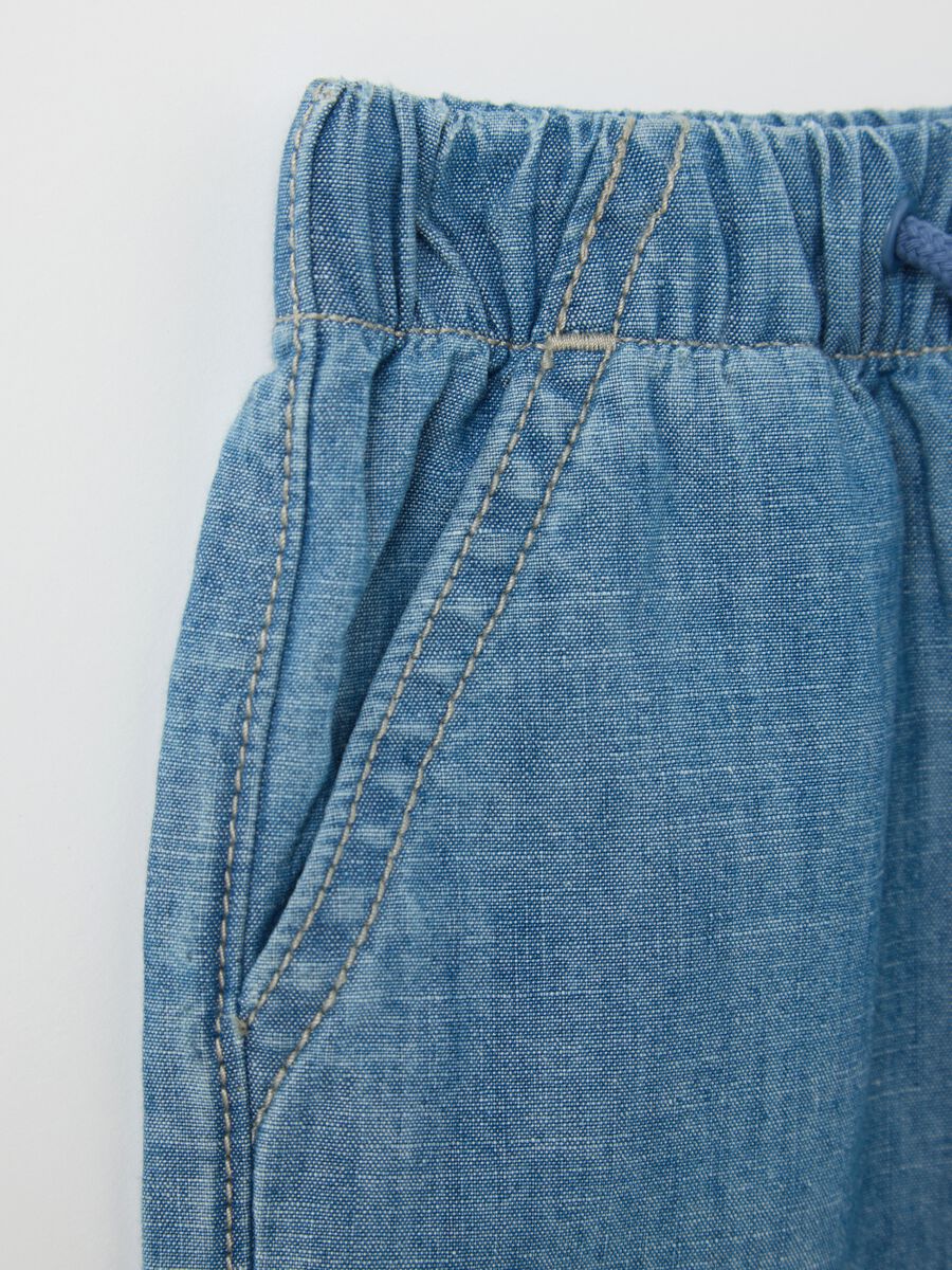 Cotton denim shorts_2