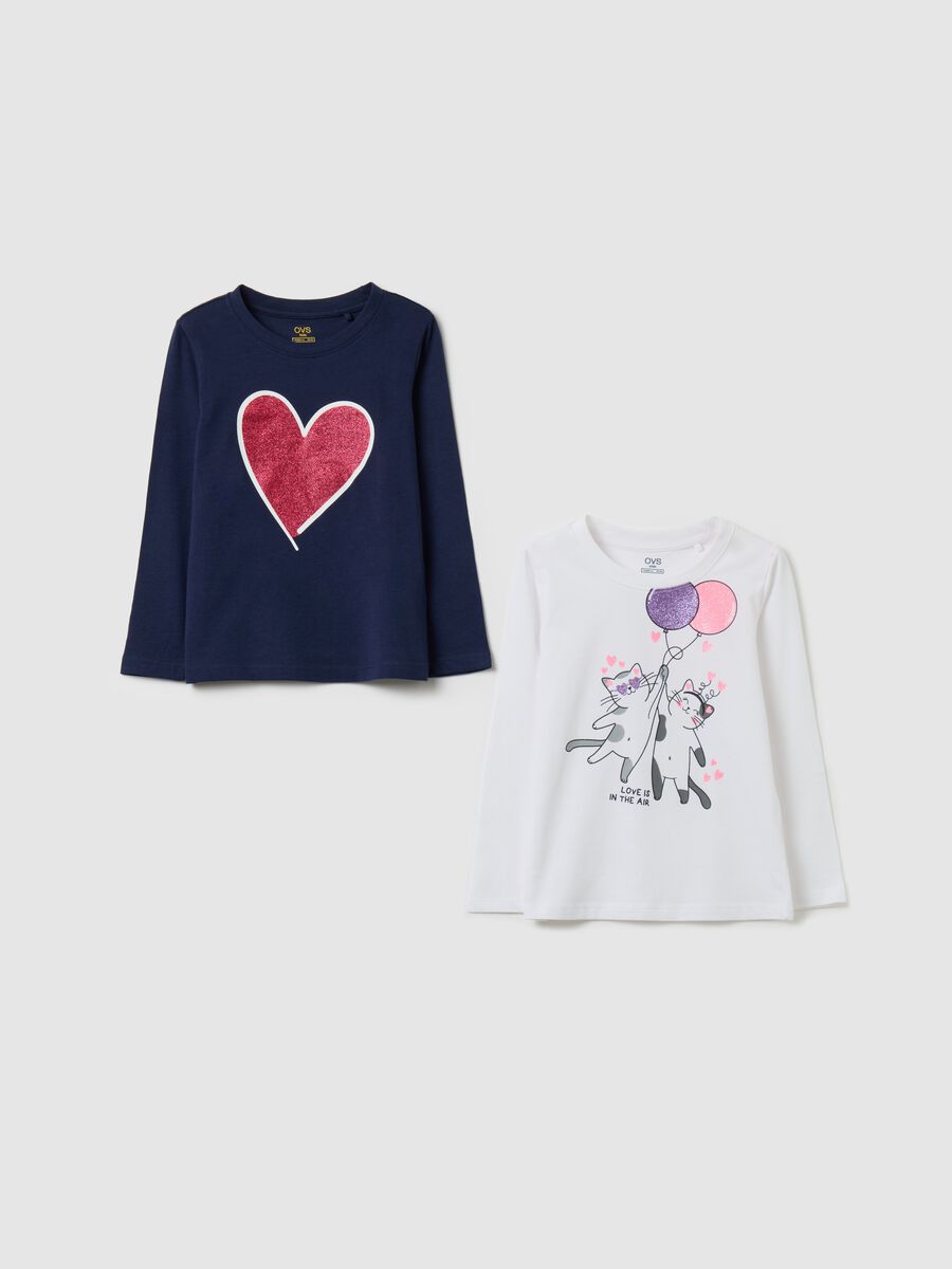 Two-pack long-sleeved T-shirt with print_0