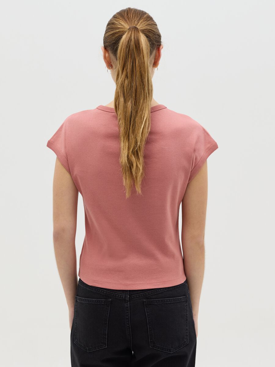Pink T-shirt with kimono sleeves_3