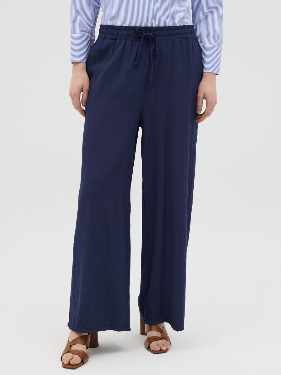 Blue wide-leg trousers_1