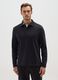 Black long sleeve polo_0