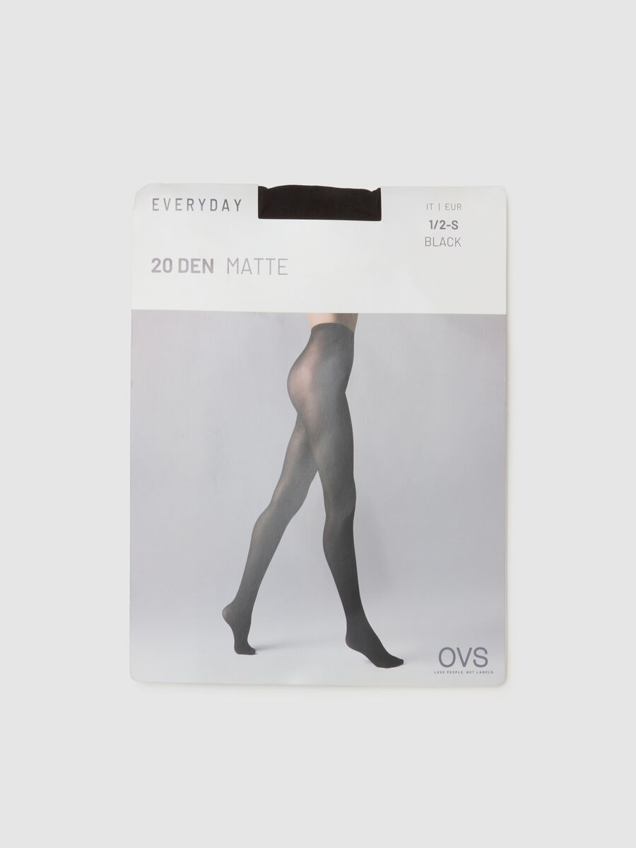 Black stretch fabric tights_0