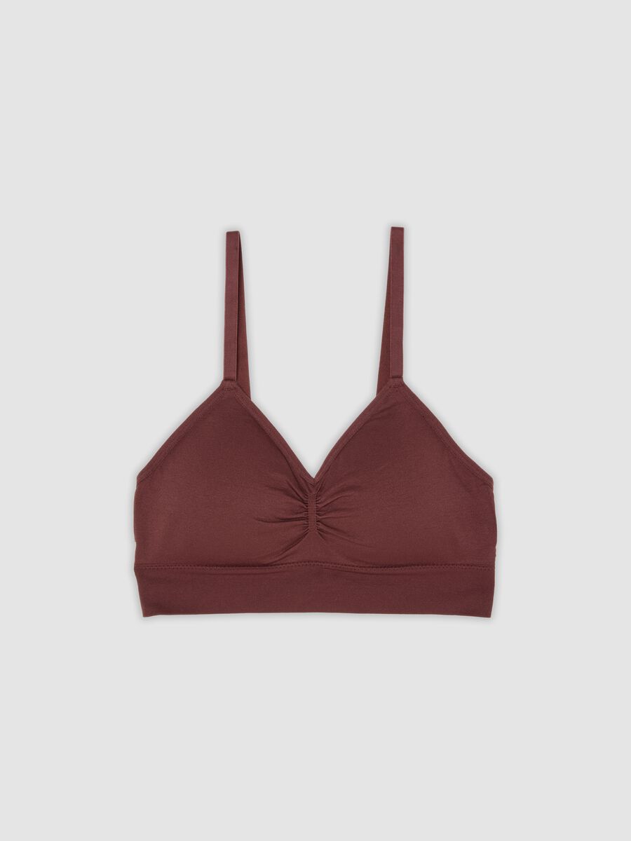 Reggiseno bralette marrone in microfibra elasticizzata con imbottitura removibile_4