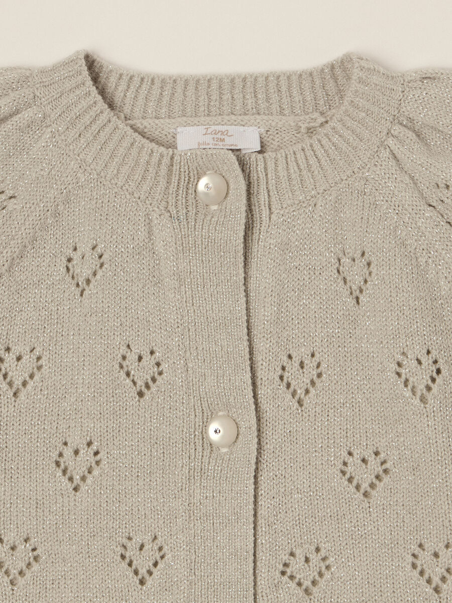 Beige Cardigan for Baby Girl_2