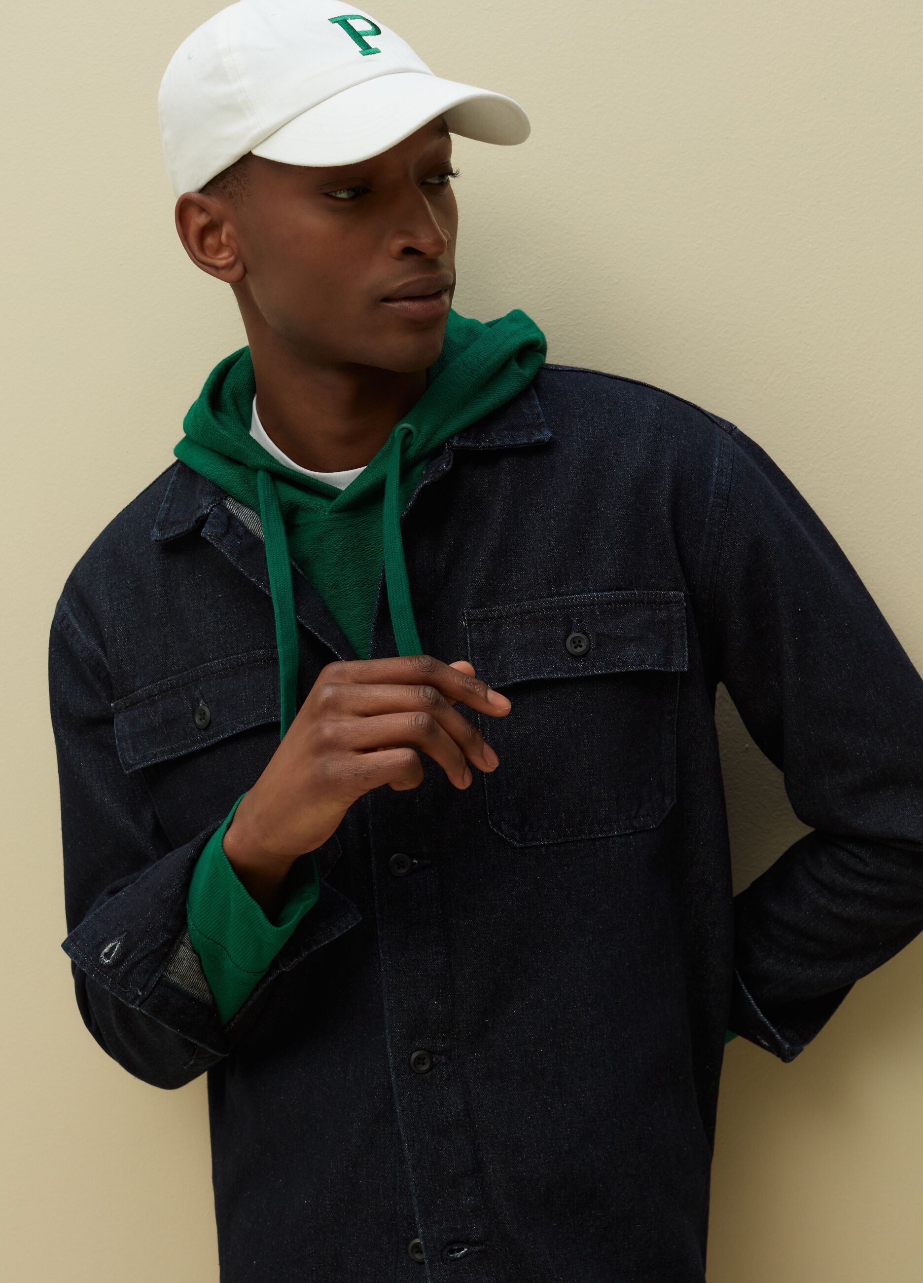 Shacket in denim con tasche_3