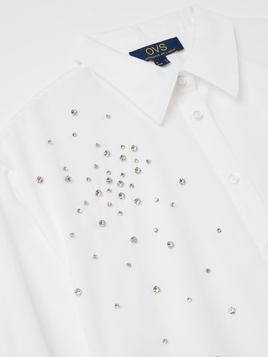Cotton shirt with diamantés_5