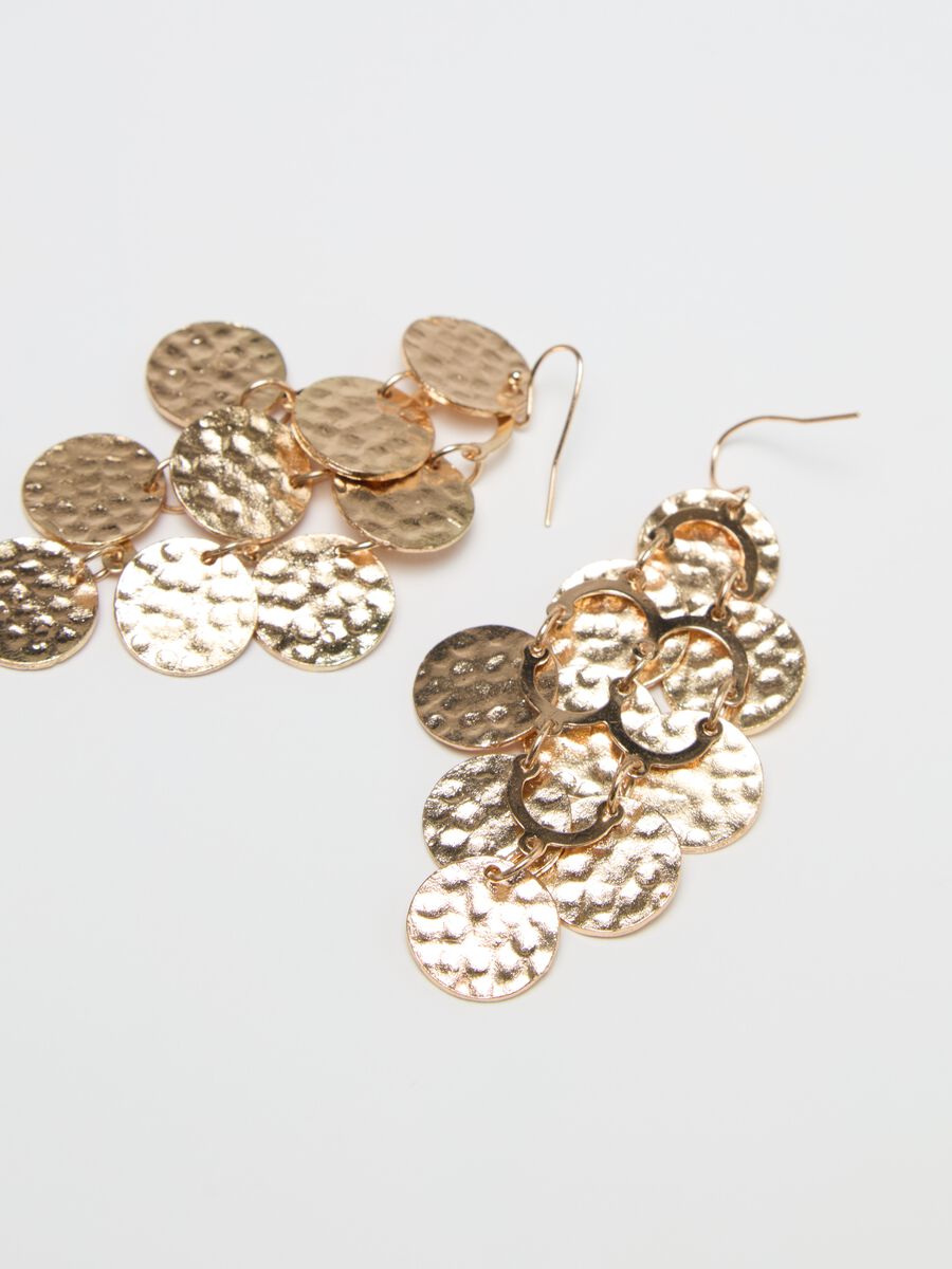 Pendant earrings with round elements_1