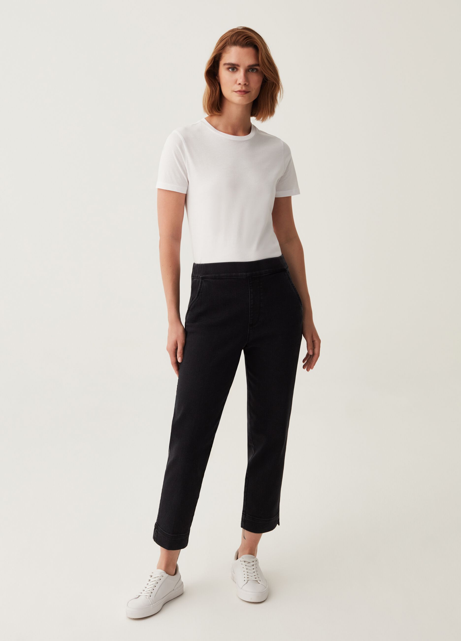 Jeggings cropped con spacchetti_0