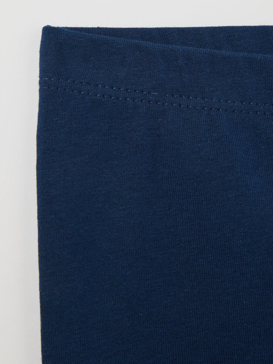 Blue stretch cotton leggings OVS Kids_2