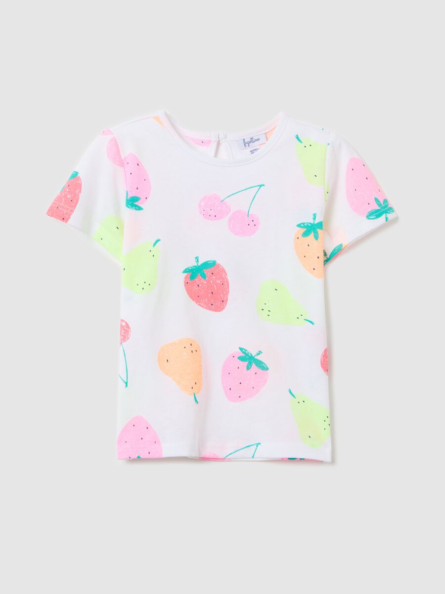 Cotton T-shirt with all-over print_0