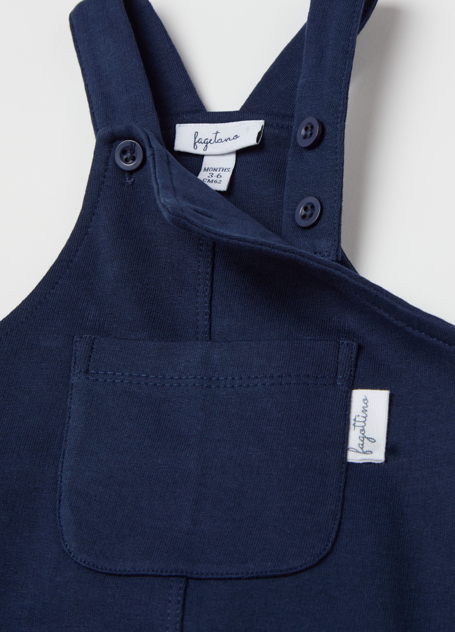 Cotton dungarees with pocket
