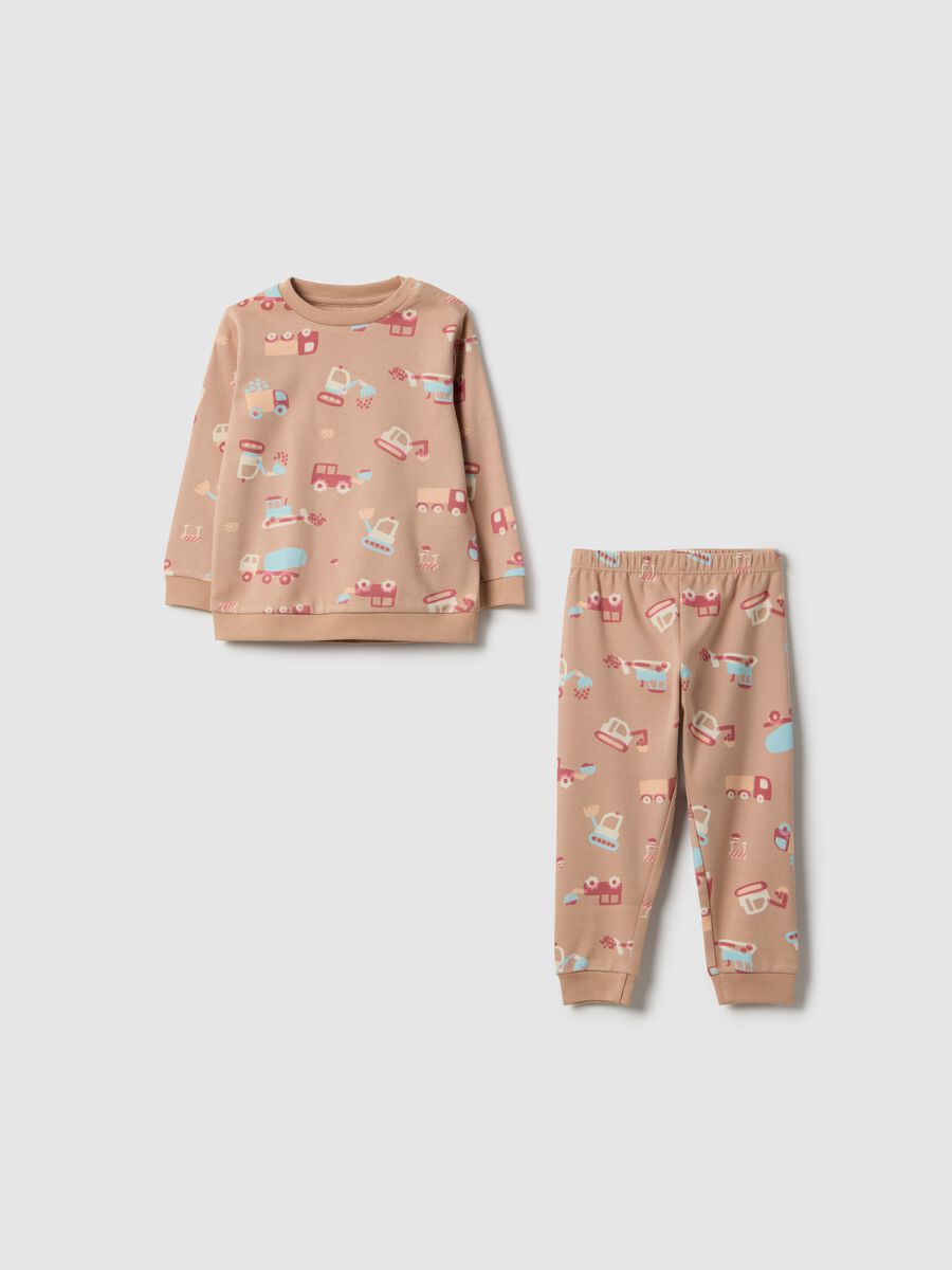 Multicolour baby pyjamas in pure cotton regular fit with prints_0