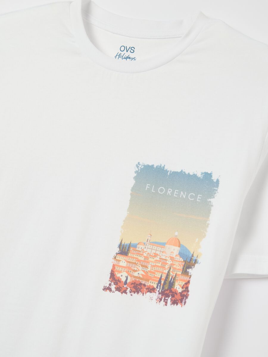 Cotton T-shirt with "Florence" print_5