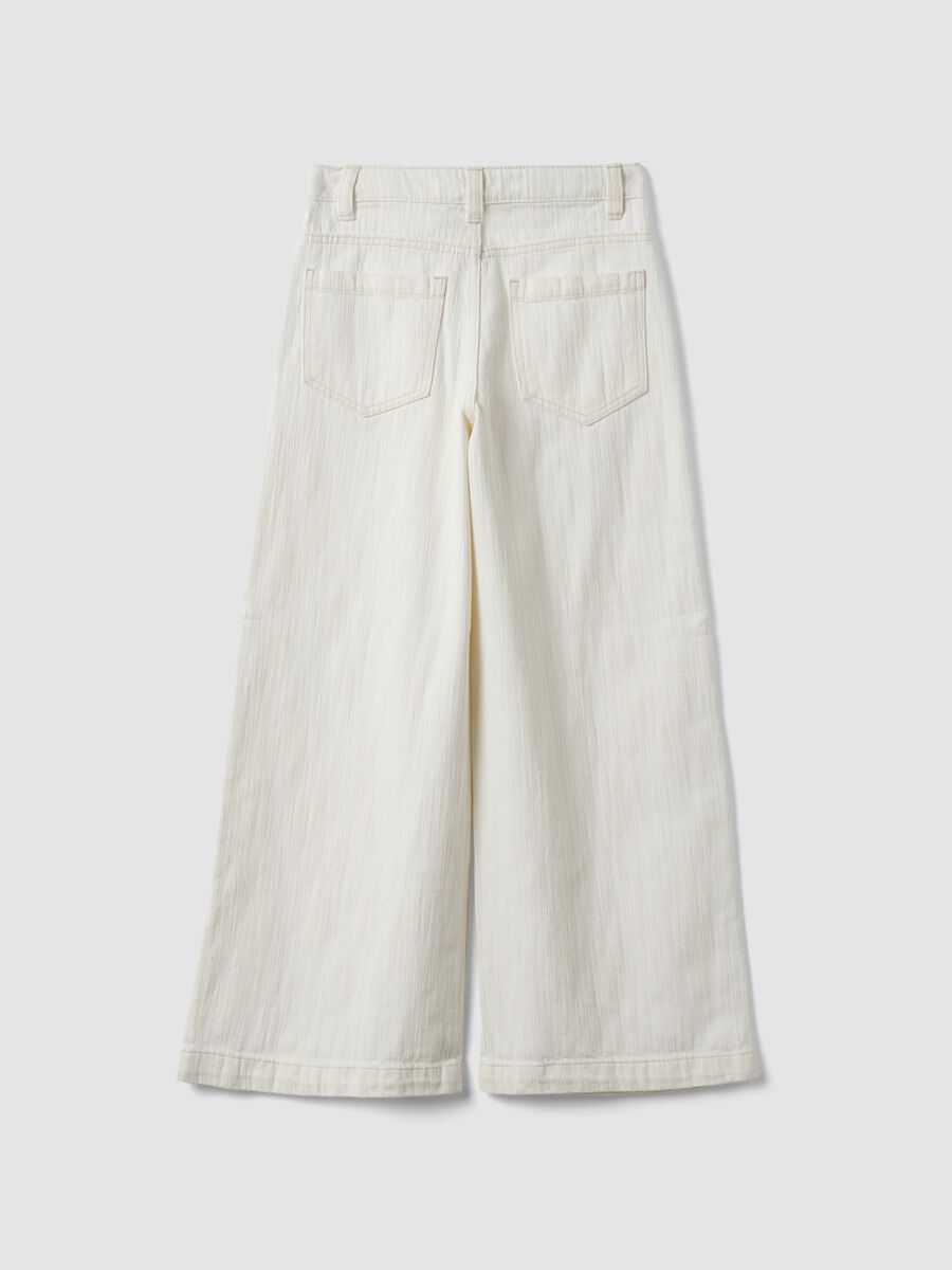 White wide-leg trousers in pure cotton_2