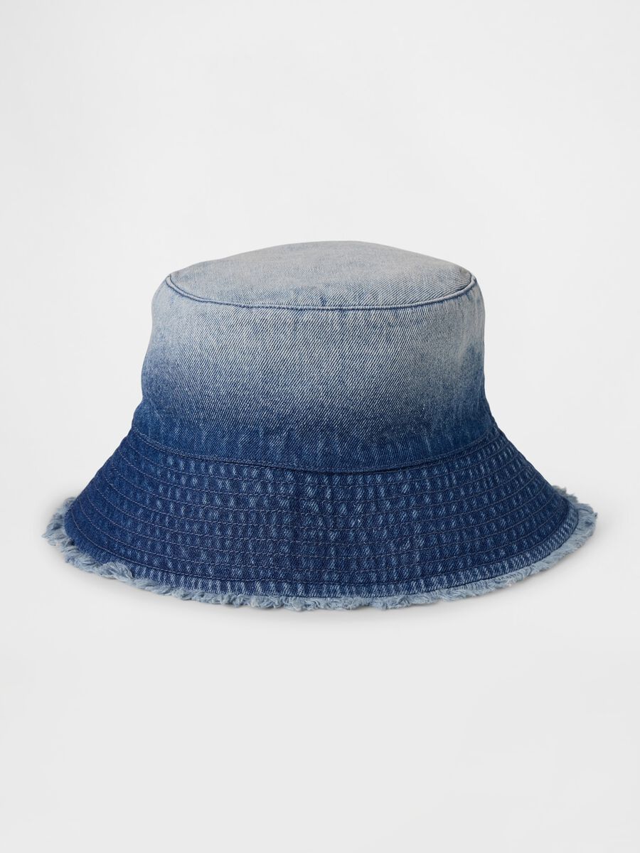 Girl's Ombre Denim Cotton Hat_0