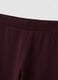 Plum purple flared leggings in stretch cotton_1