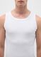 Men's white pure cotton tank top_1