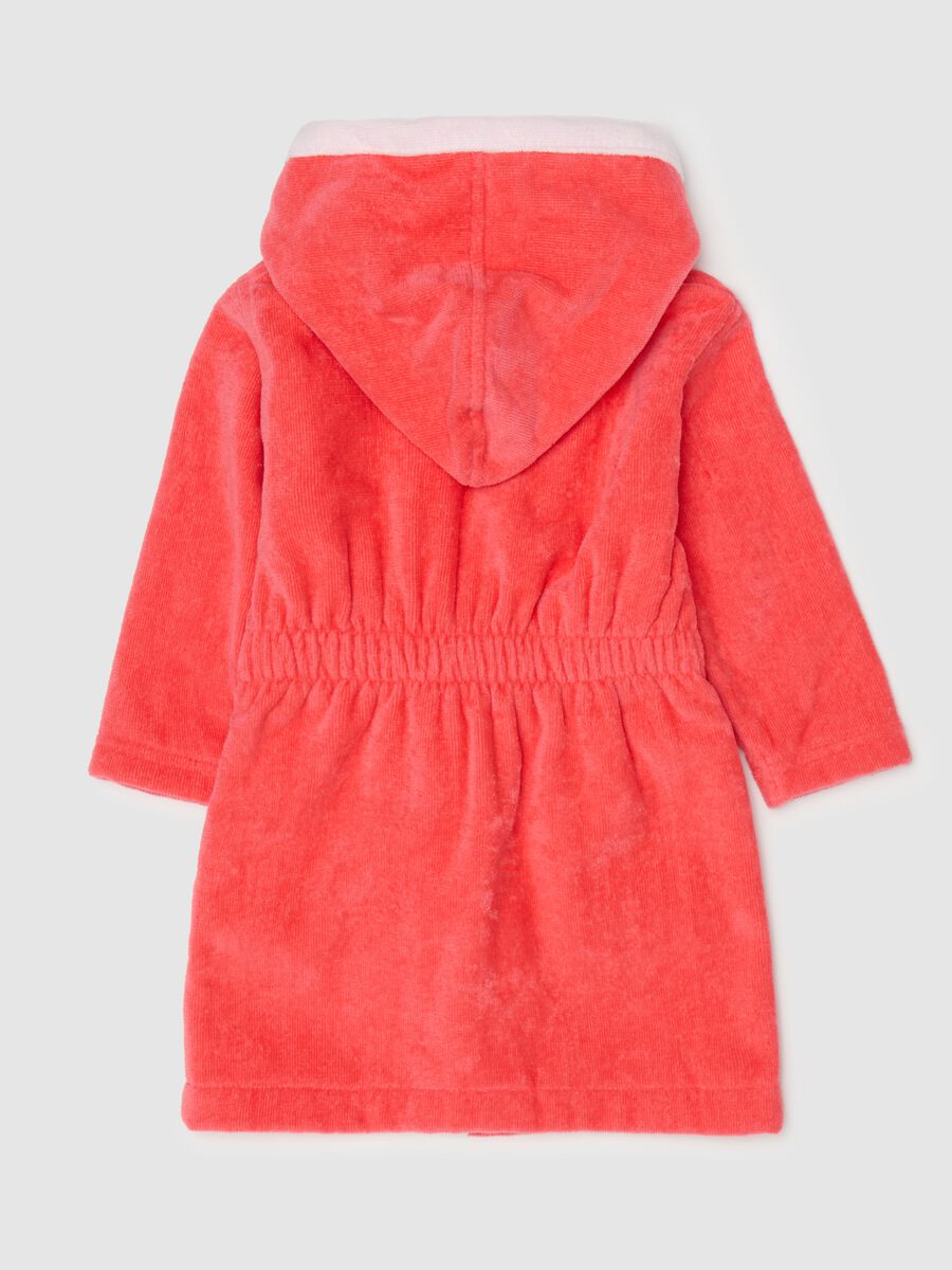 Cotton bathrobe with kitten embroidery_1