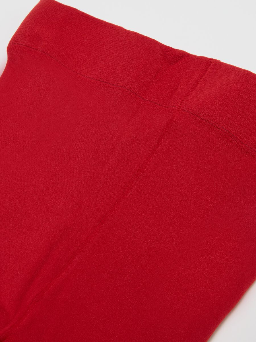 Girls' Red Stretch Tights_2