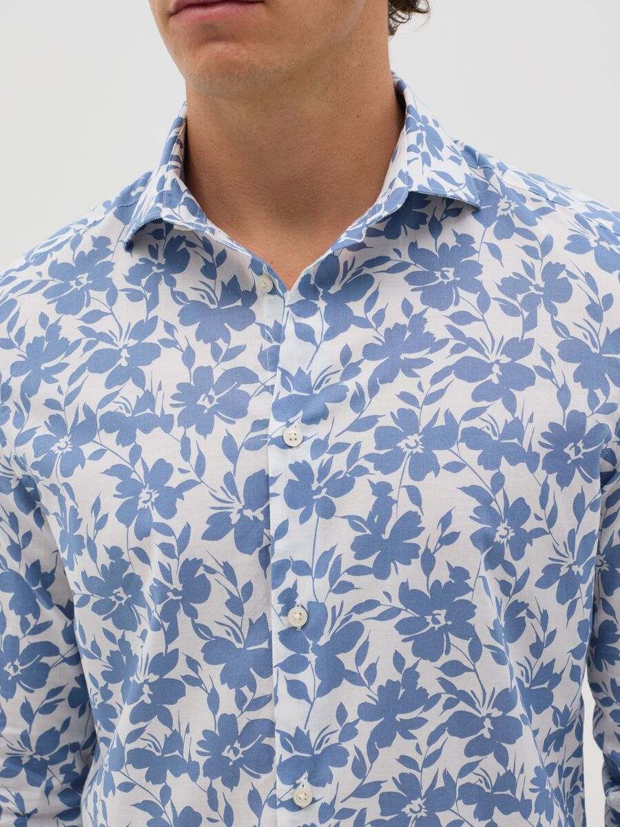 Camicia da uomo in puro cotone multicolor slim fit_3