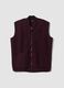 Purple wool-blend gilet with zip_0