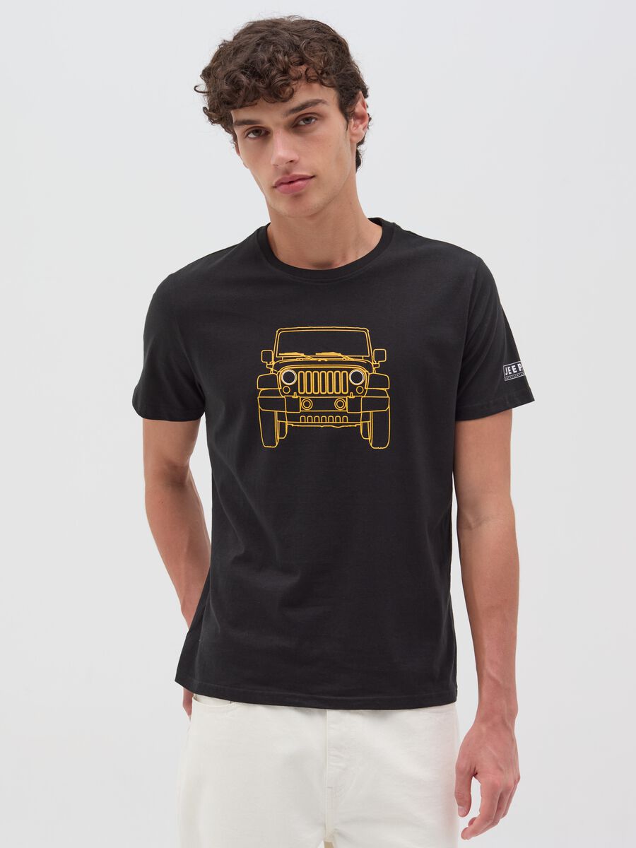 Cotton T-shirt with Jeep print_0
