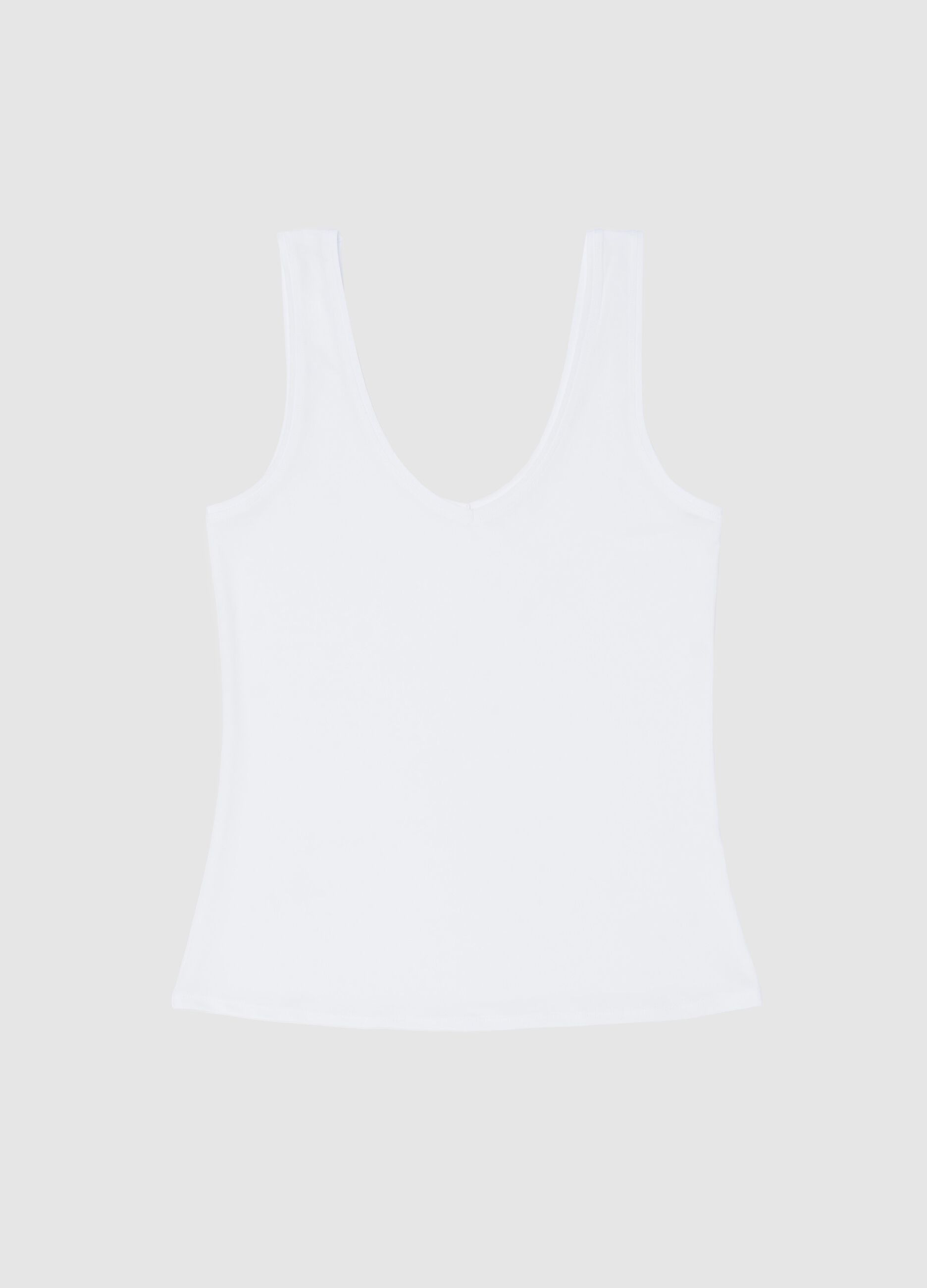 Microfibre vest with V neck