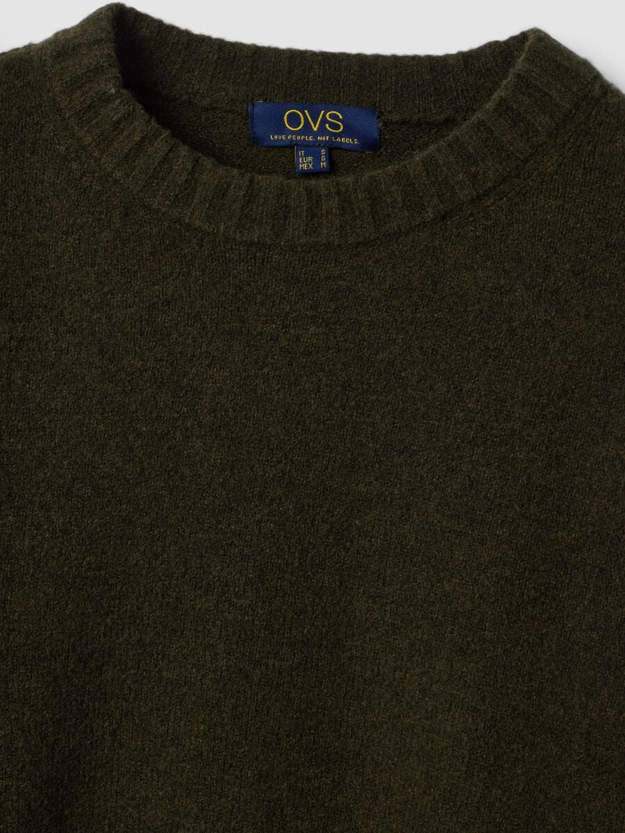 Green stretch crew-neck top_5
