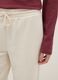 White regular fit cotton blend jogger trousers_3