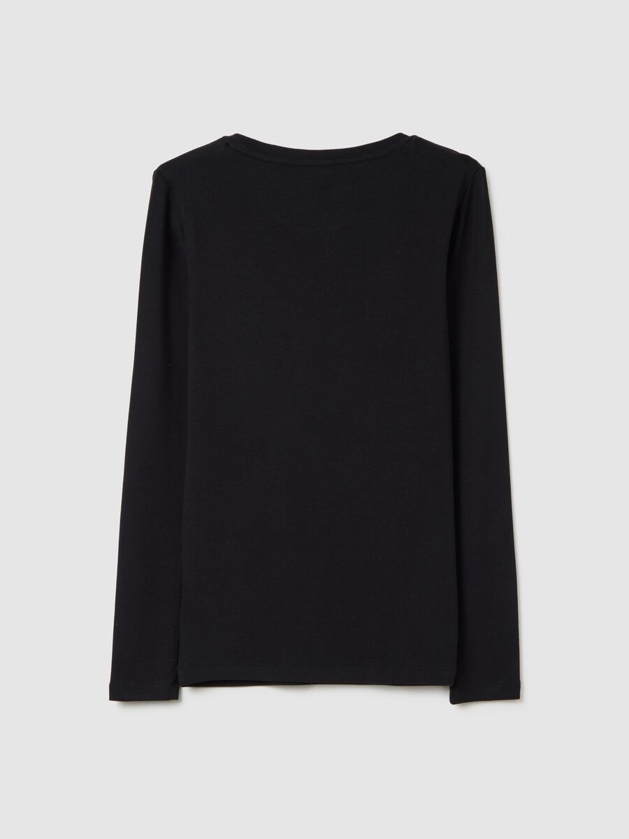Long-sleeved T-shirt in cotton and modal_3