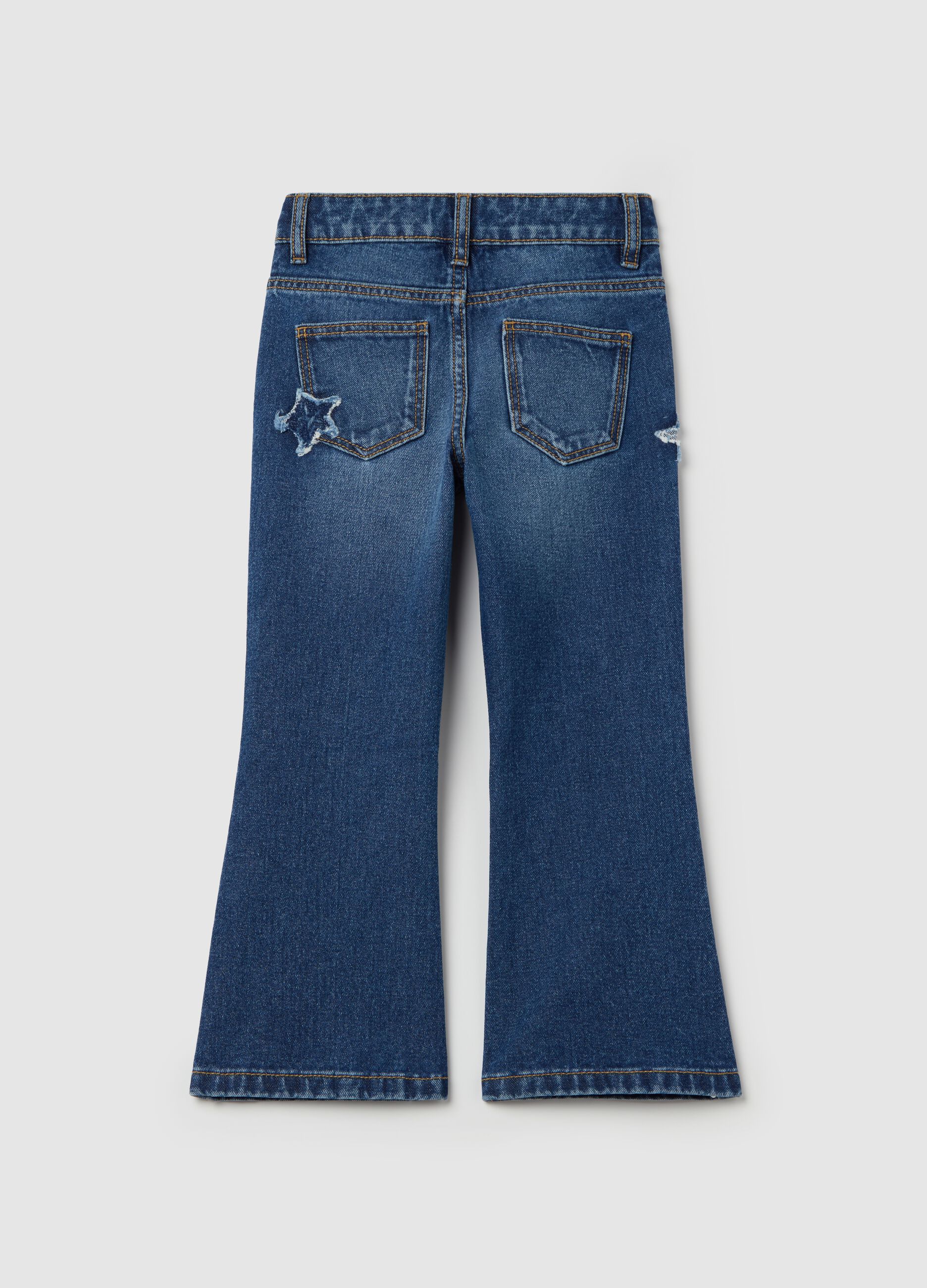 Jeans flare fit con stelle applicate 