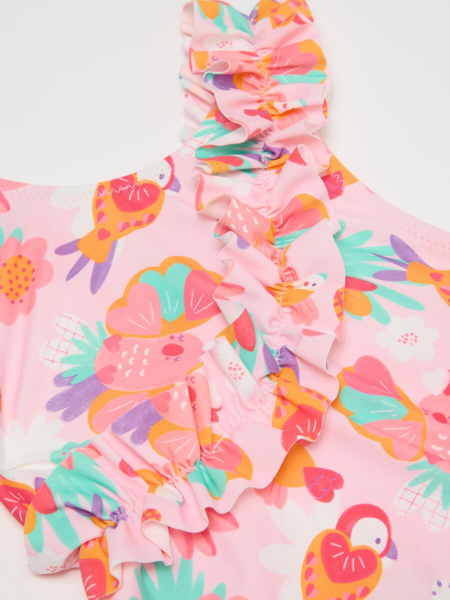 Costume intero da bambina in tessuto elasticizzato multicolor_3