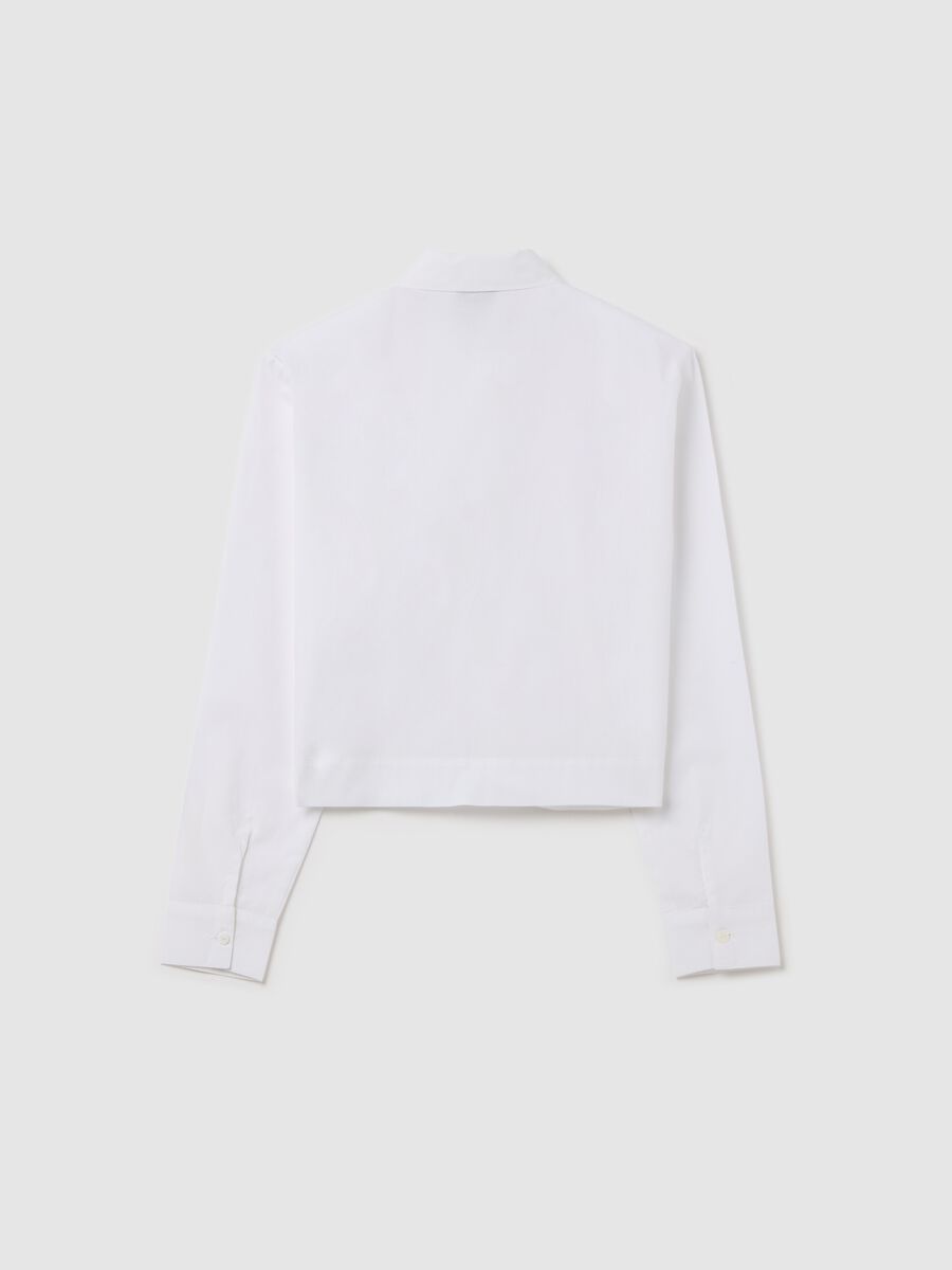 Cropped-fit shirt in cotton_4