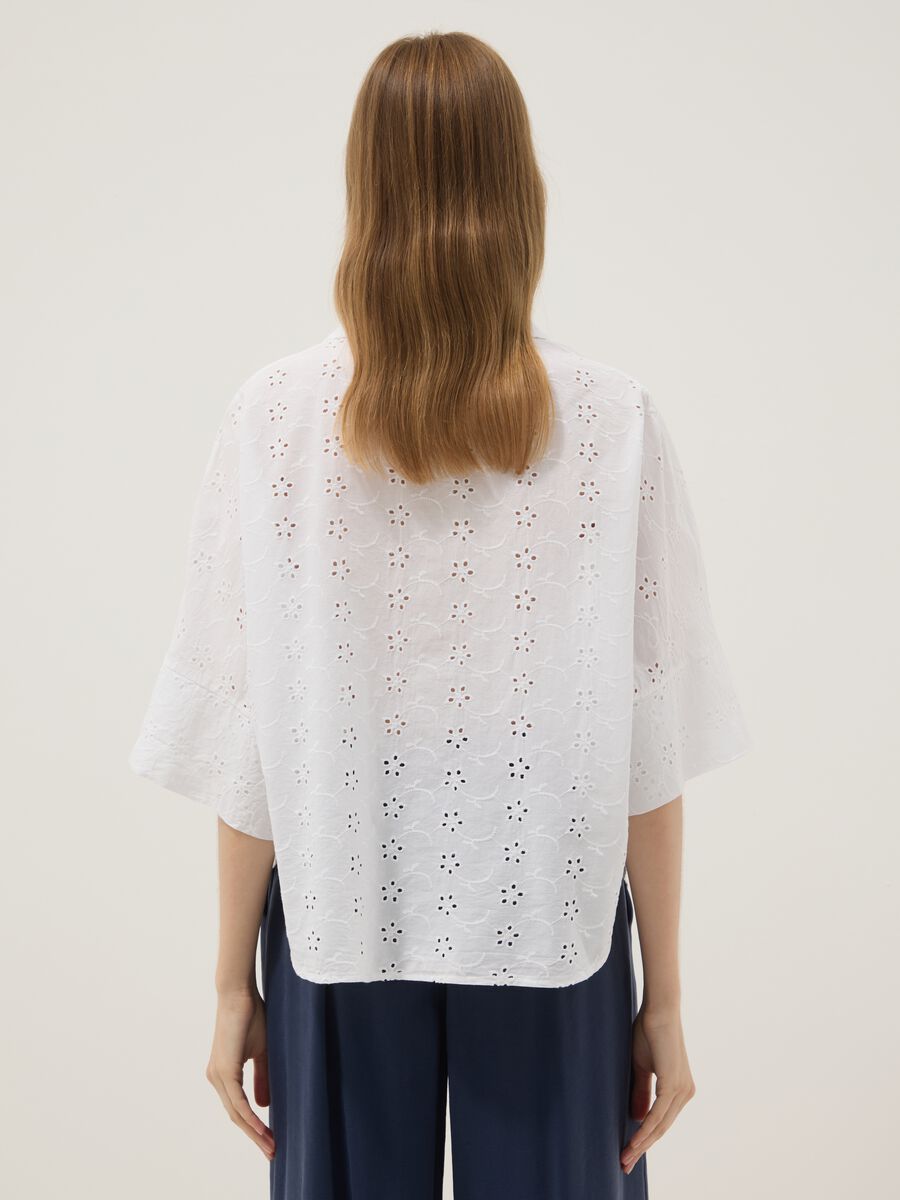 White broderie cotton shirt, regular fit_3