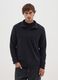 Black fleece sweatshirt with half zip_1