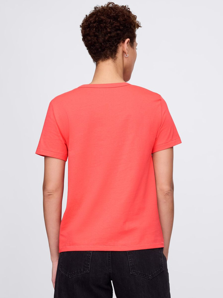 Orange T-shirt in 100% cotton_2