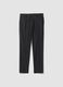 Grey and black slim-fit stretch viscose chino trousers_0