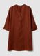 Brown pure linen kaftan_0