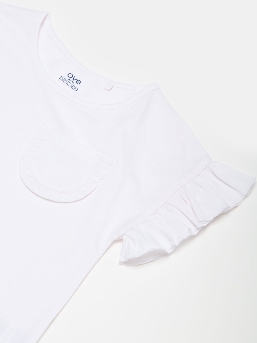 T-shirt with flounce and pocket_2