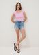 Pink stretch-cotton T-shirt_1