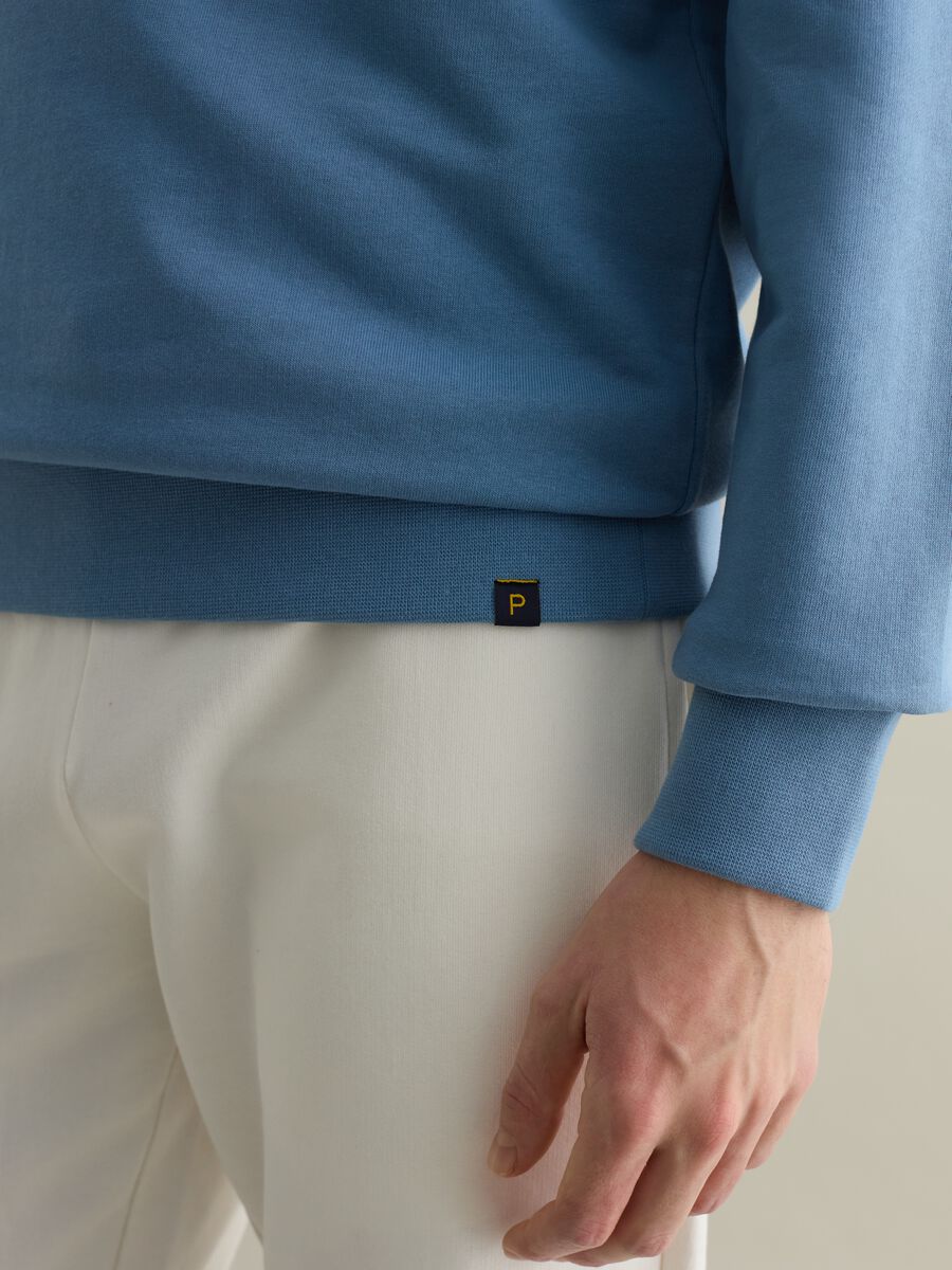 Sweatshirt with round neck and stitched detail_3