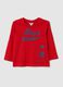 Child's T-shirt in pure red cotton with regular fit_0
