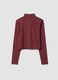 T-shirt rossa crop in tessuto elasticizzato con collo rialzato Easy Dry ALTAVIA STUDIO_6