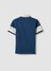 Blue pure cotton short-sleeve polo shirt_1
