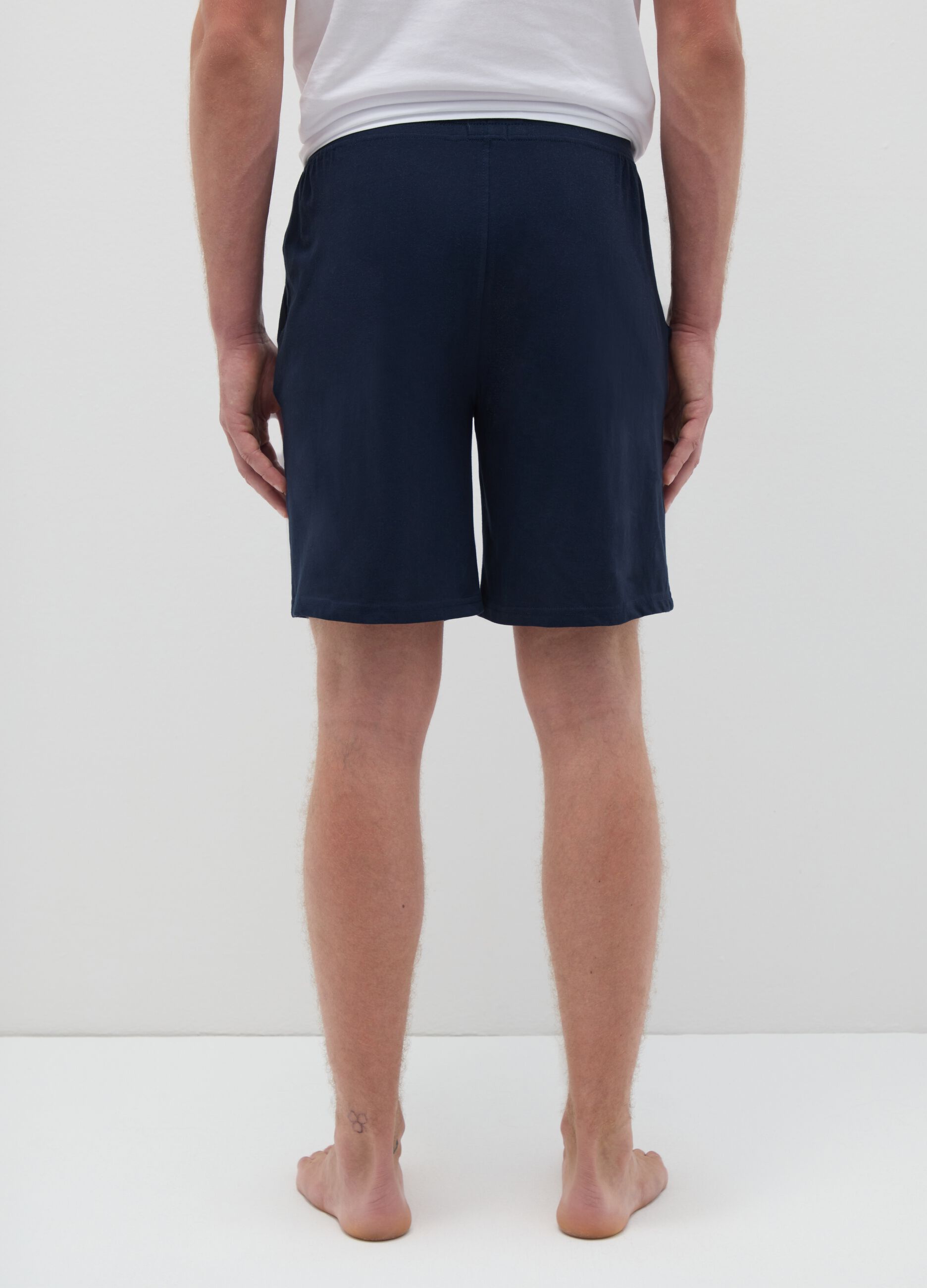 Blue pure cotton pyjama regular fit