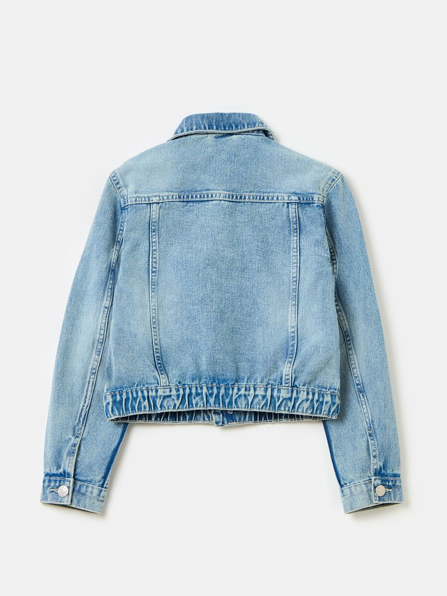 Denim jacket with elasticated hem_1